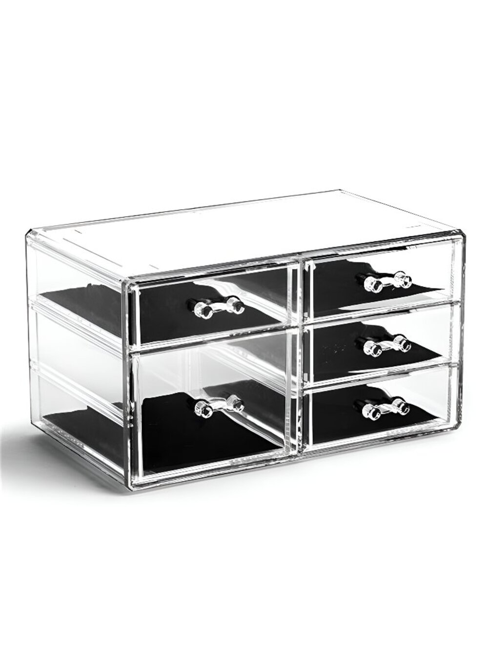 | 5-Drawer Makeup Organizer, Vanity Acrylic Organizer, Stackable Storage Bins